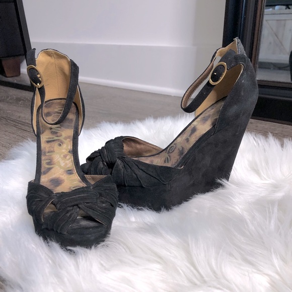 Sam Edelman black suede high heels - Picture 2 of 6